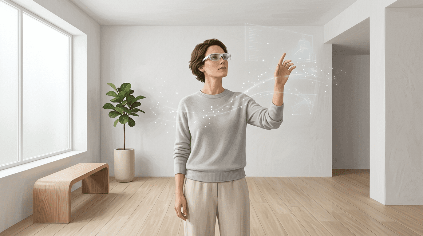 A human hand and AI hand reaching toward each other across a bridge of glowing data, symbolising the human-AI collaboration revolution