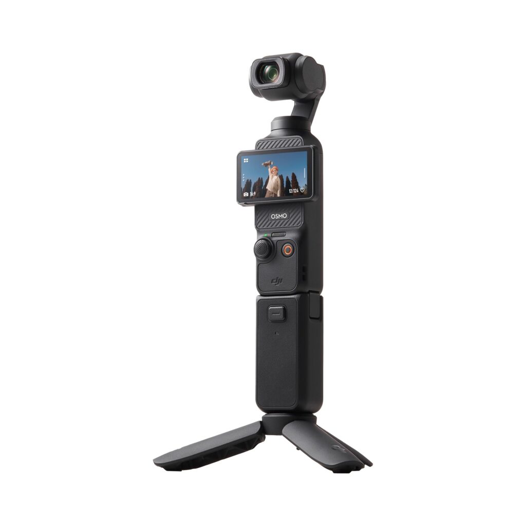DJI Osmo Pocket camera with mini tripod setup