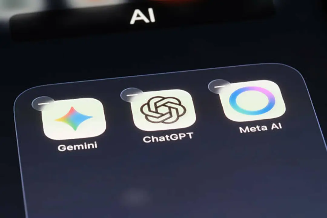 ChatGPT and AI App Icons on Mobile Device
