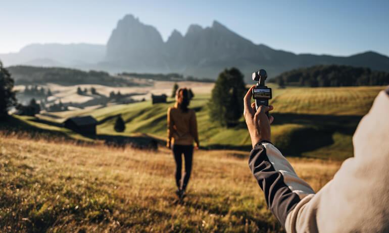 DJI Osmo Pocket cinematic outdoor video shooting landscape