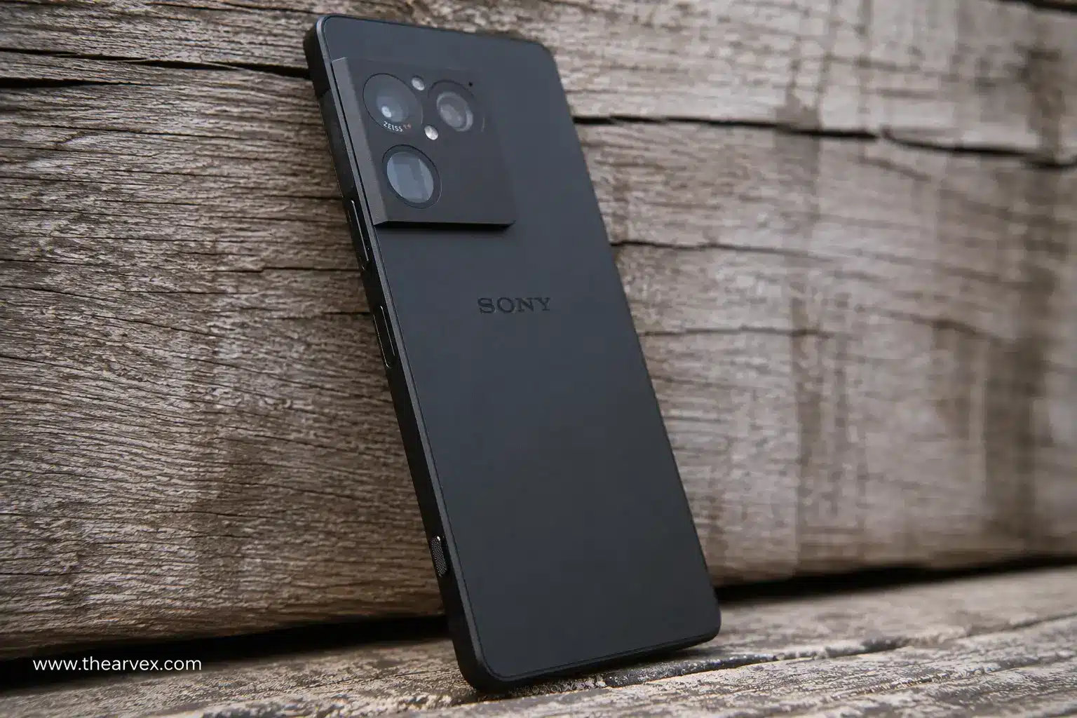 Sony Xperia flagship smartphone rear design in matte black finish